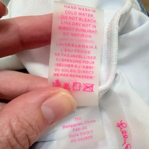 Lilly Pulitzer Jaspen one-piece swimsuit in “Pop Up Wish You Were Here,” size 14 - Picture 9 of 10